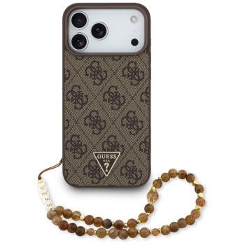 Guess 4G Strap Triangle Logo MagSafe Case for iPhone 17 Pro Max - Brown Guess 4G Strap Triangle Logo MagSafe Case for iPhone 17 Pro Max - Brown