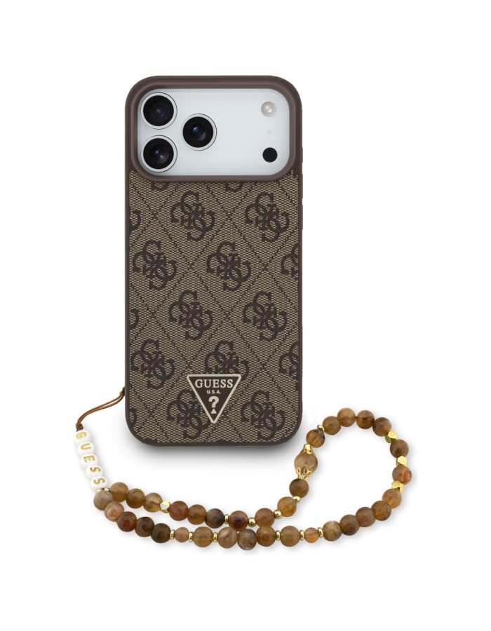 Guess 4G Strap Triangle Logo MagSafe Case for iPhone 17 Pro Max - Brown Guess 4G Strap Triangle Logo MagSafe Case for iPhone 17 Pro Max - Brown
