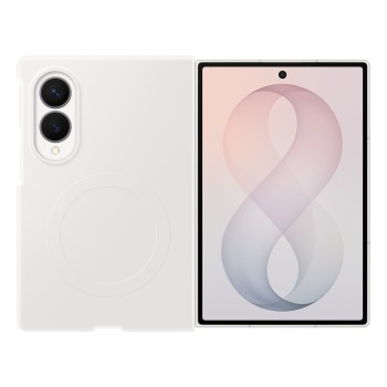 Samsung Silicone Magnet Case for Samsung Galaxy Z Fold 8 compatible with MagSafe + 2 anti-reflective films - white