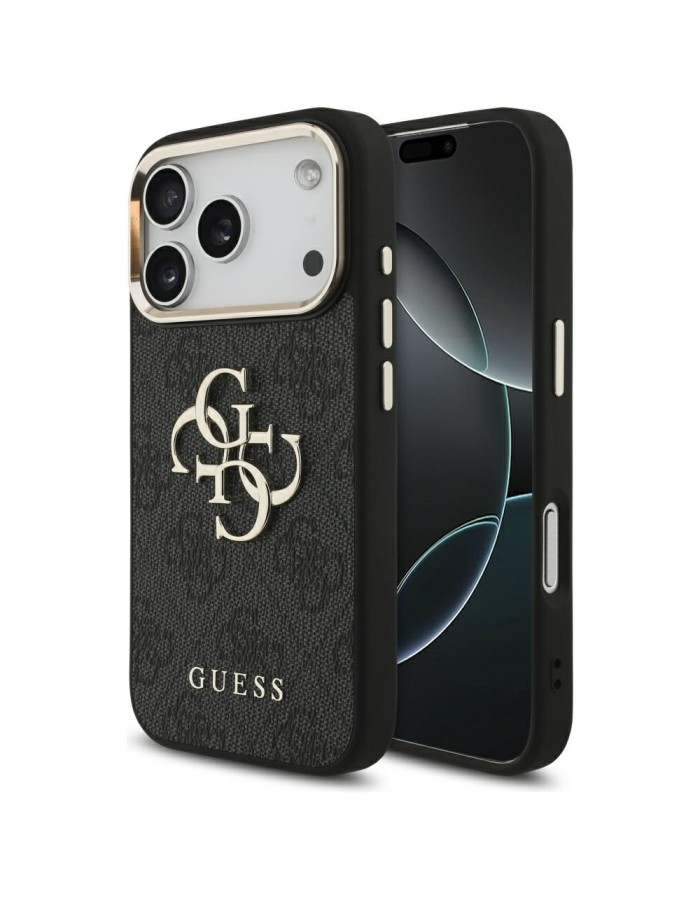 Guess 4G Big 4G Classic Logo Case for iPhone 17 Pro - Black and Gold