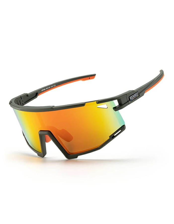 Rockbros SP258 ROAD TO SKY Cycling Glasses Polarized Orange Lenses - Green Rockbros SP258 ROAD TO SKY Cycling Glasses Polarized Orange Lenses - Green