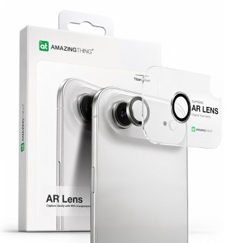 AmazingThing Lens Glass for iPhone 17 Air with Silver Aluminum Frame