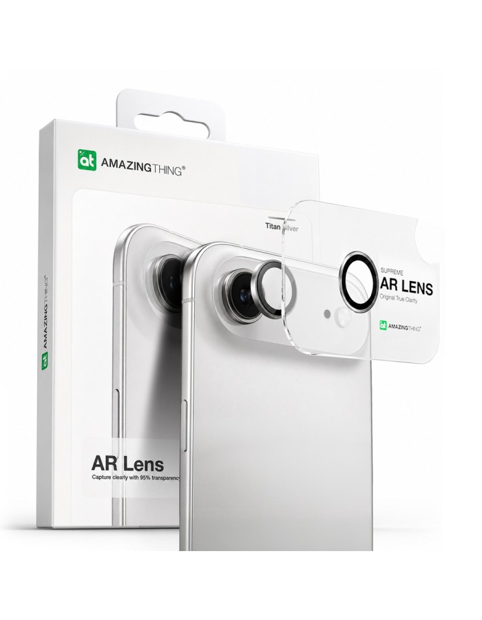 AmazingThing Lens Glass for iPhone 17 Air with Silver Aluminum Frame AmazingThing Lens Glass for iPhone 17 Air with Silver Aluminum Frame