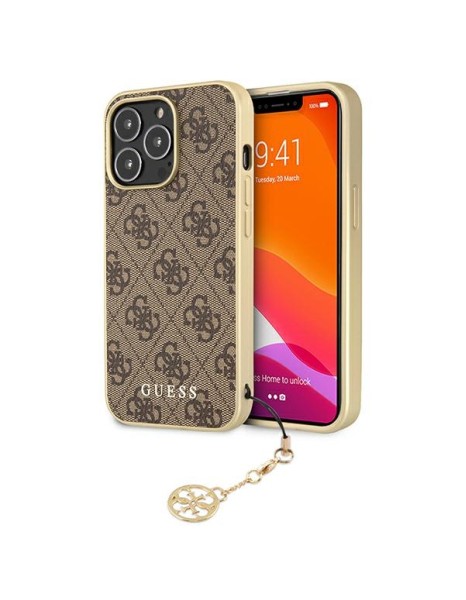 Guess GUHCP13LGF4GBR iPhone 13 Pro / 13 6.1 "brown / brown hardcase 4G Charms Collection