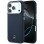 Mercedes Leather Semi Wrap Wood Effect MagSafe Case for iPhone 17 Pro - Navy Blue