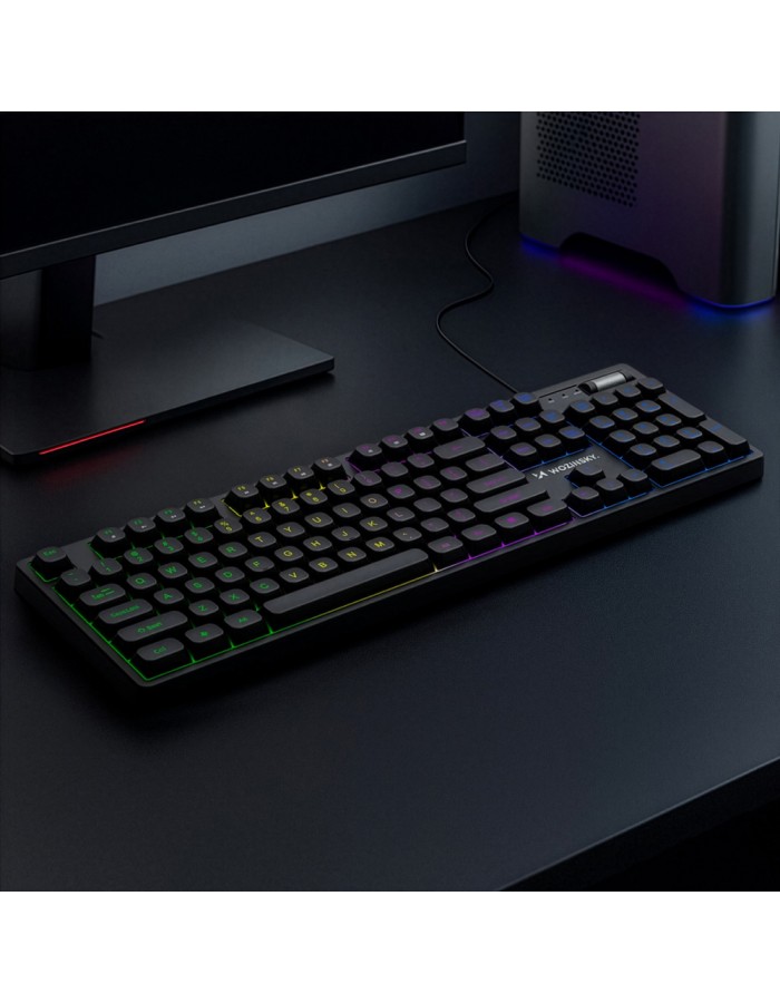 Wozinsky WKG-200 RGB Membrane Gaming Keyboard with Scroll Wheel - Black Wozinsky WKG-200 RGB Membrane Gaming Keyboard with Scroll Wheel - Black