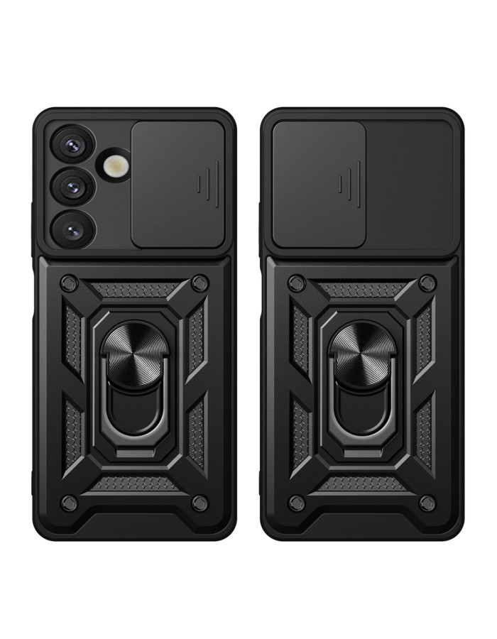 Hybrid Armor Camshield Case for Sasung Galaxy S26 Plus - Black