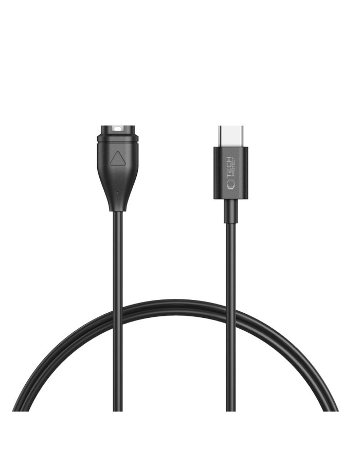 Tech-Protect MC04 UltraBoost USB-C Cable for Garmin Watch 1m - Black Tech-Protect MC04 UltraBoost USB-C Cable for Garmin Watch 1m - Black