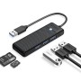 Orico PAPW3AT-U3 USB Hub 4-port 3x USB-A 3.0 with microSD/SD card reader 1 m - black