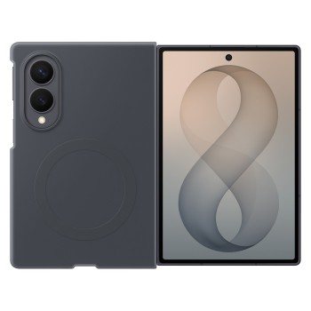 Samsung Silicone Magnet Case for Samsung Galaxy Z Fold 8 compatible with MagSafe + 2 anti-reflective films - black