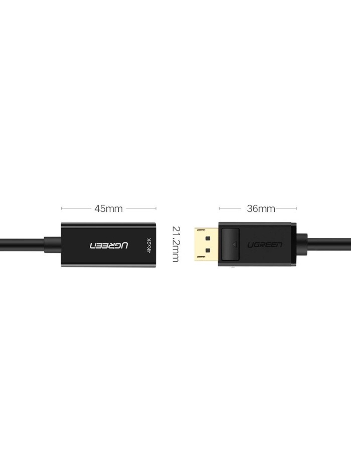 Ugreen Cable Cable from DisplayPort (Male) to HDMI (Female) (Unidirectional) 1080P 60Hz 12bit Black (40362)