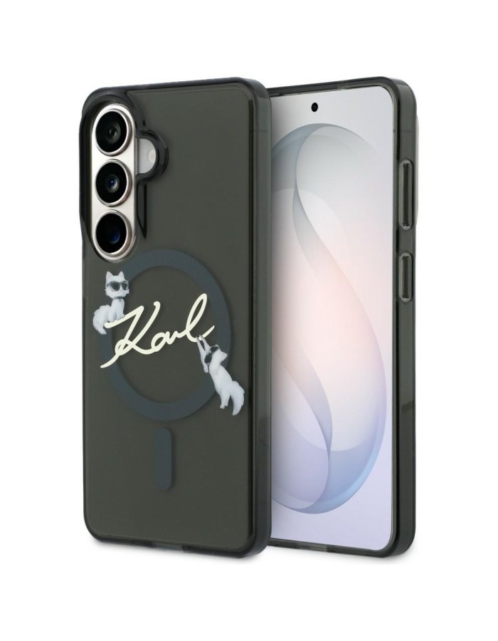 Karl Lagerfeld IML KC Script MagSafe Case for Samsung Galaxy S26 - Black