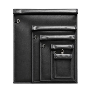 Set of 5 fireproof RFID signal blocking bags OTN-5 - black