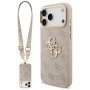 Guess 4G Big 4G Classic Logo Big Strap Metal Buttons Case for iPhone 17 Pro Max - Pink