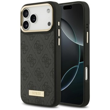 Guess 4G Logo Plate MagSafe Case for iPhone 17 Pro Max - Black Guess 4G Logo Plate MagSafe Case for iPhone 17 Pro Max - Black