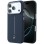 Mercedes Leather Semi Wrap Iconic Line MagSafe Case for iPhone 17 Pro Max - Navy Blue