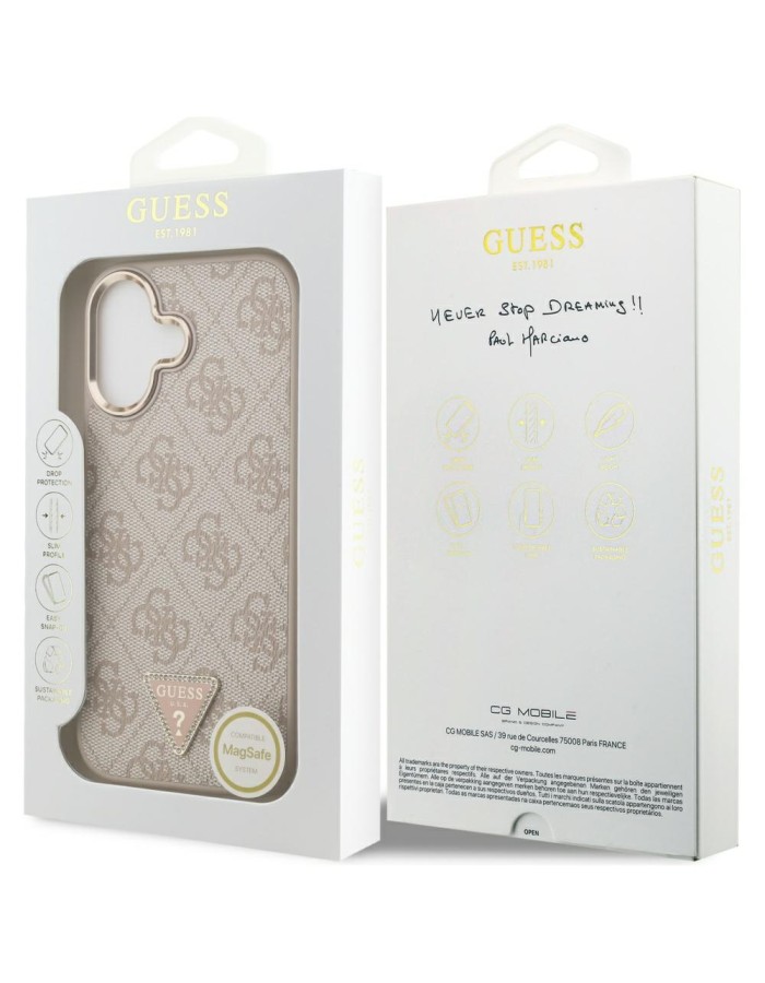 Guess 4G Triangle Logo MagSafe Case for iPhone 17 - Rose Gold Guess 4G Triangle Logo MagSafe Case for iPhone 17 - Rose Gold