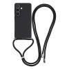 Samsung Galaxy A37 5G Case with Fiber Lining and Crossbody Strap - Black Samsung Galaxy A37 5G Case with Fiber Lining and Crossbody Strap - Black