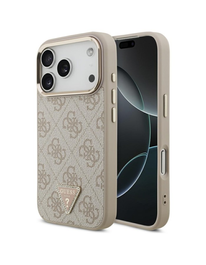 Guess 4G Triangle Logo MagSafe Case for iPhone 17 Pro - Rose Gold Guess 4G Triangle Logo MagSafe Case for iPhone 17 Pro - Rose Gold