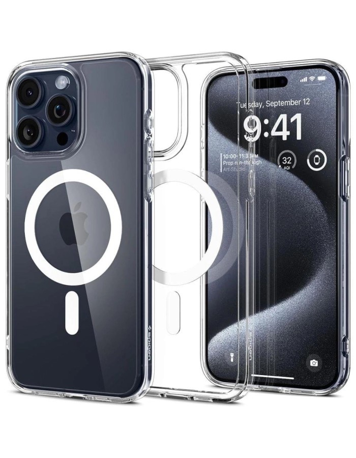 Spigen Ultra Hybrid Mag Case with MagSafe for iPhone 15 Pro - White Spigen Ultra Hybrid Mag Case with MagSafe for iPhone 15 Pro - White