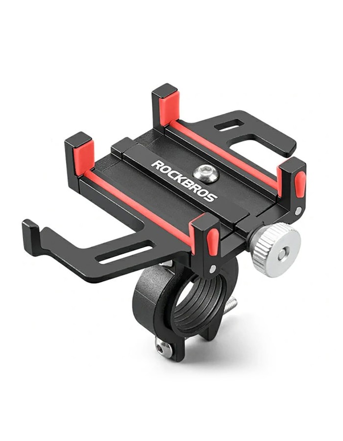 Rockbros 699 Handlebar Clamp Phone Holder - Red Rockbros 699 Handlebar Clamp Phone Holder - Red