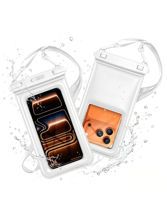 Tech-Protect UWC7 6.9" Waterproof Case - White Tech-Protect UWC7 6.9" Waterproof Case - White
