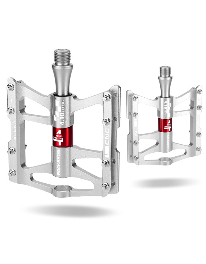 Rockbros JT410 4.10 4 Bearing Bicycle Pedals - Silver