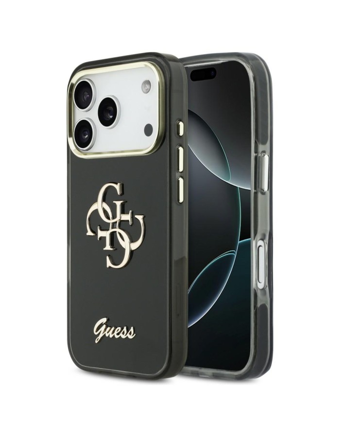 Guess IML 4G Script Metal case for iPhone 17 Pro Max - black Guess IML 4G Script Metal case for iPhone 17 Pro Max - black