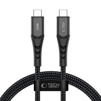 Tech-Protect Ultraboost UB11T USB-C / USB-C PD 100W / QC3.0 Cable 100 cm - Black Tech-Protect Ultraboost UB11T USB-C / USB-C PD 100W / QC3.0 Cable 100 cm - Black