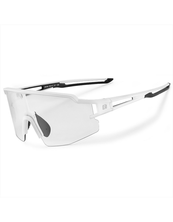 Rockbros Cycling Glasses Photochromic with UV Protection and Corrective Insert - White