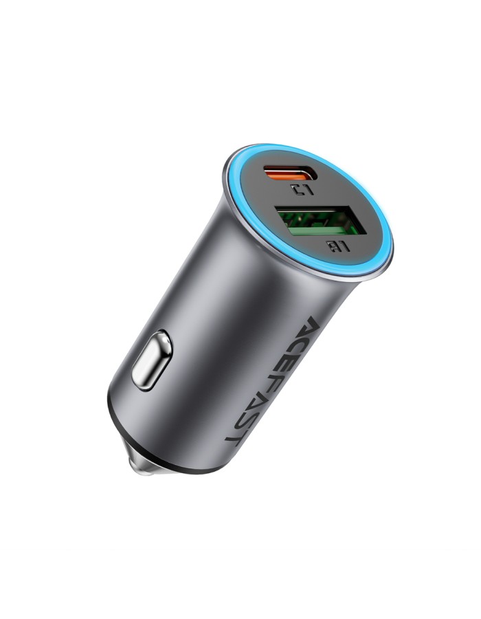 Acefast B16 95W USB-A + USB-C Car Charger - Gray