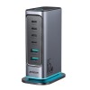Joyroom JR-TCM02 Multiport GaN Charger 65W EU 4x USB-C 2x USB-A - Dark Gray