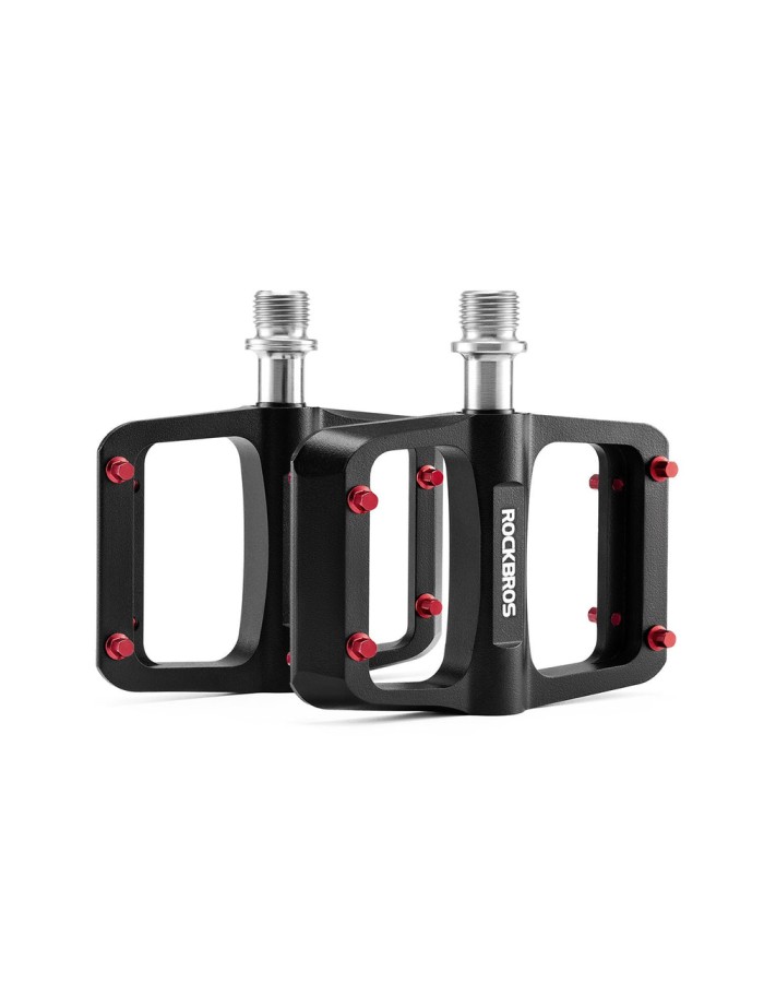 Rockbros BP2603 Platform Bicycle Pedals with Titanium Axle and Magnesium Alloy Bearings - Black