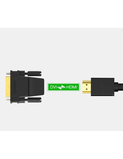 Ugreen HDMI adapter (female) - DVI 24 + 1 (male) FHD 60 Hz black (20124) Ugreen HDMI adapter (female) - DVI 24 + 1 (male) FHD 60 Hz black (20124)