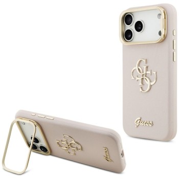 Guess Grained Big 4G & Stand Camera Case for iPhone 17 Pro Max - Pink Guess Grained Big 4G & Stand Camera Case for iPhone 17 Pro Max - Pink