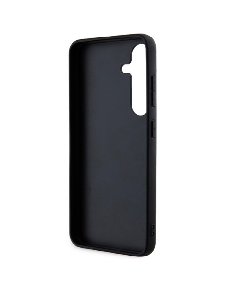 Karl Lagerfeld Fixed Glitter Ikonik Logo Metal Pin case for Samsung Galaxy S24+ - black
