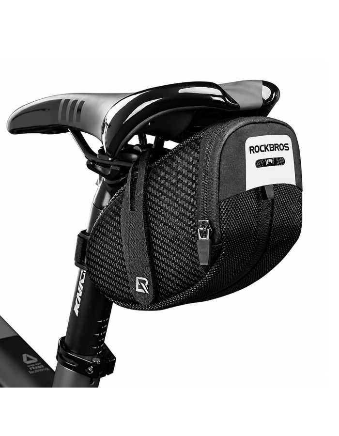 Rockbros B74 Bicycle Saddle Bag 0.75L - Black Rockbros B74 Bicycle Saddle Bag 0.75L - Black