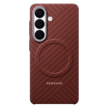 Samsung Carbon Magnet Case for Samsung Galaxy S26, MagSafe Compatible - Red Samsung Carbon Magnet Case for Samsung Galaxy S26, MagSafe Compatible - Red