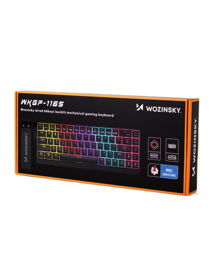 Wozinsky WKGP-1165 Mechanical Gaming Keyboard with RGB Backlight - Black Wozinsky WKGP-1165 Mechanical Gaming Keyboard with RGB Backlight - Black