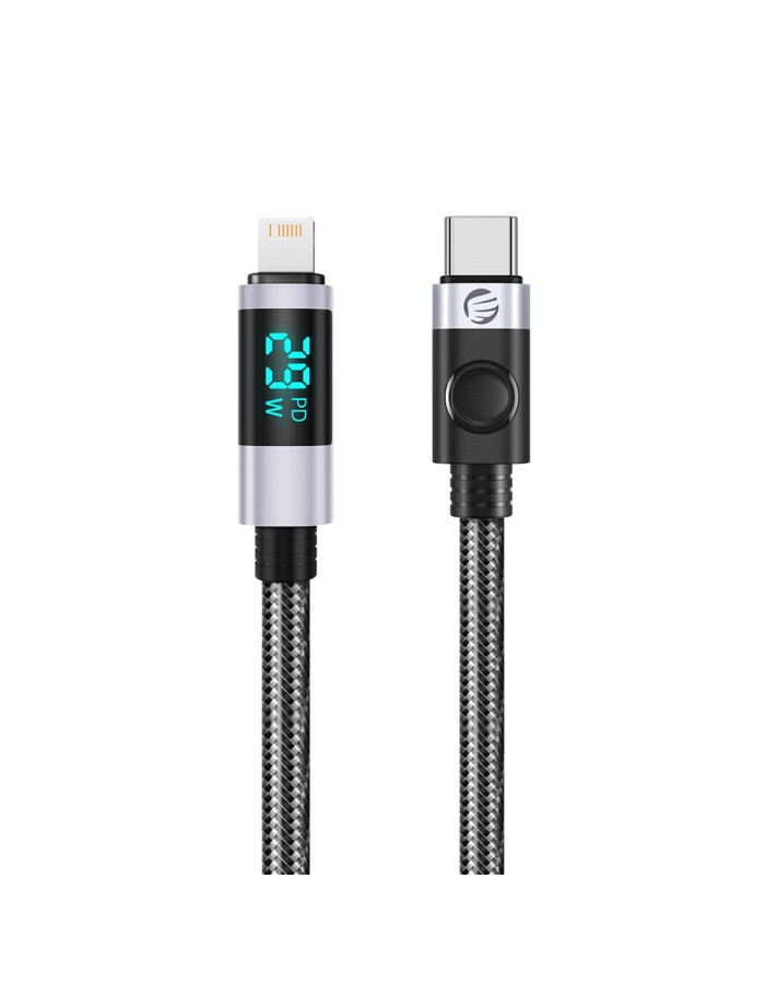 Orico LDC2L USB-C to Lightning PD Cable 29W with LED Display 480Mbps 1.5m - Black