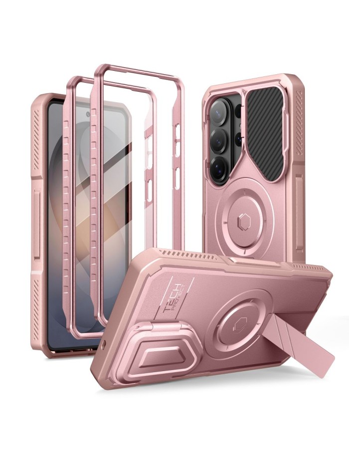 Tech-Protect Kevlar MagSafe 2-Set Case for Samsung Galaxy S26 Ultra - Pink