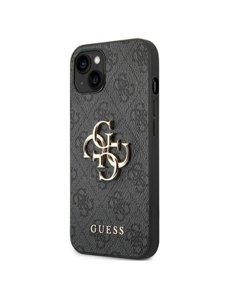 Guess 4G Big Metal Logo iPhone 14 Case - Gray