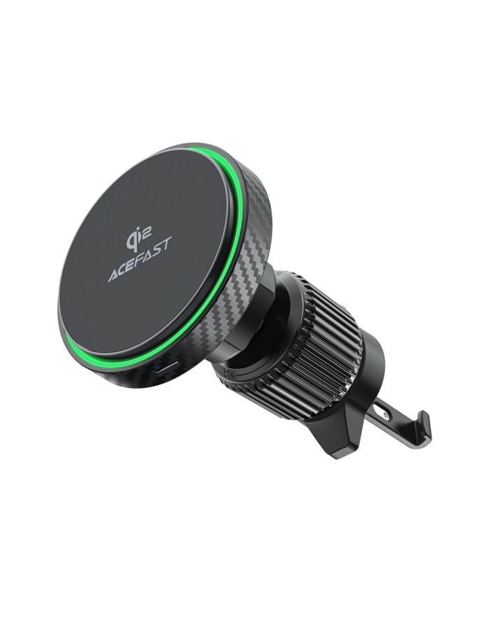 Acefast D33 Car Holder with Qi2 15W Magnetic Charger for Air Vent - Black