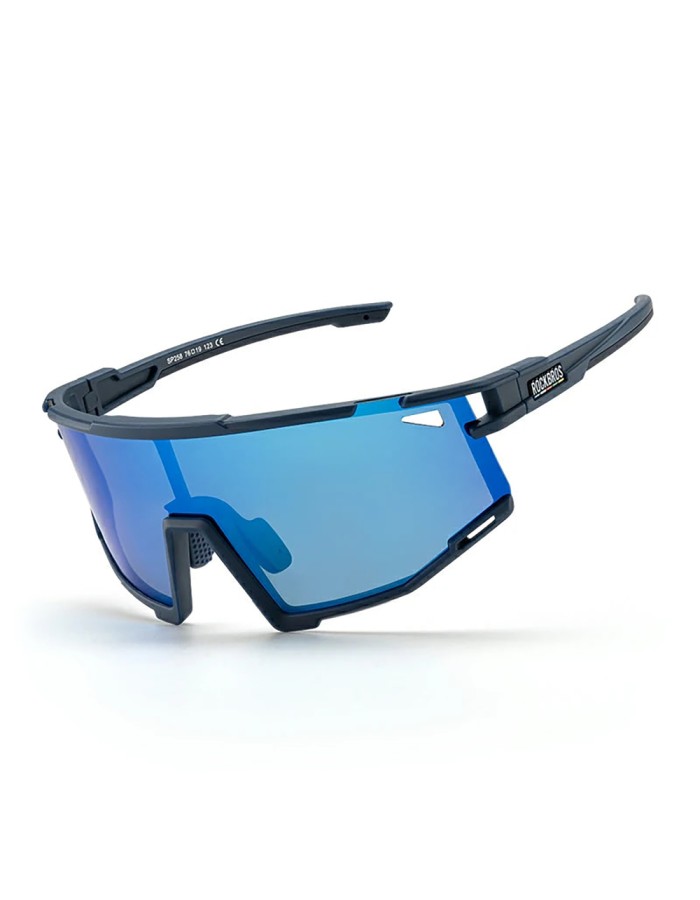 Rockbros SP258 ROAD TO SKY Cycling Glasses Polarized Blue Lenses - Navy Blue