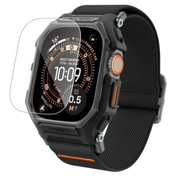 Spigen Lite Fit Pro Strap + Tempered Glass Screen Protector for Apple Watch Ultra 49mm - Black