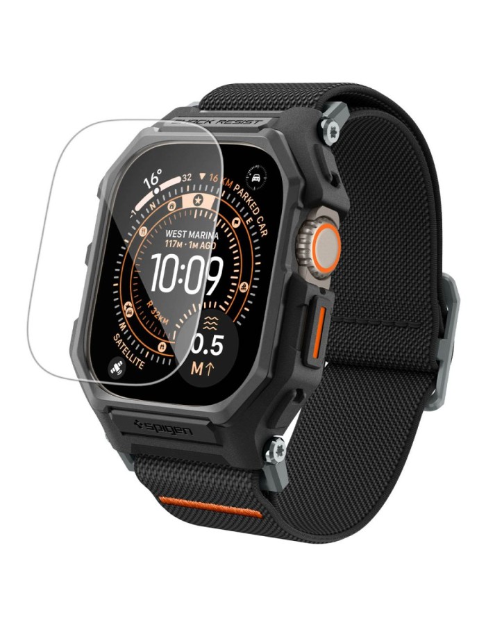 Spigen Lite Fit Pro Strap + Tempered Glass Screen Protector for Apple Watch Ultra 49mm - Black Spigen Lite Fit Pro Strap + Tempered Glass Screen Protector for Apple Watch Ultra 49mm - Black