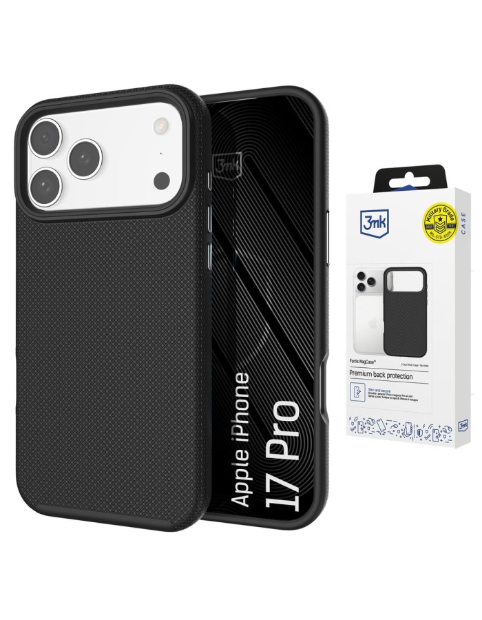 3mk Fortis MagCase for iPhone 17 Pro - Black