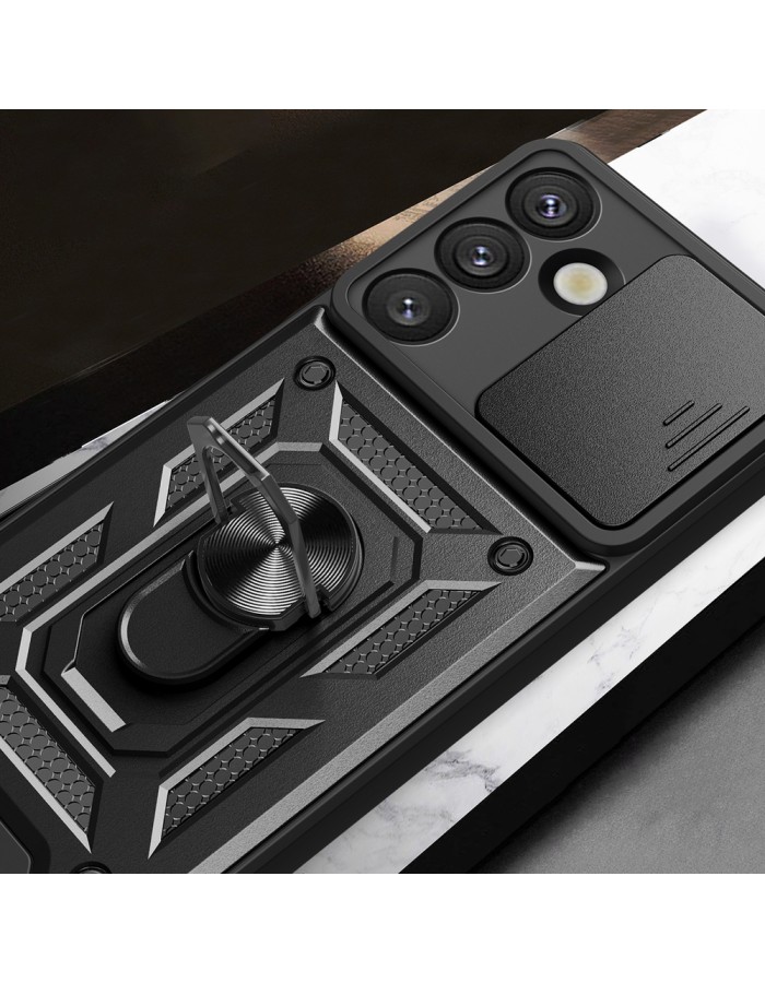 Hybrid Armor Camshield Case for Sasung Galaxy S26 Plus - Black