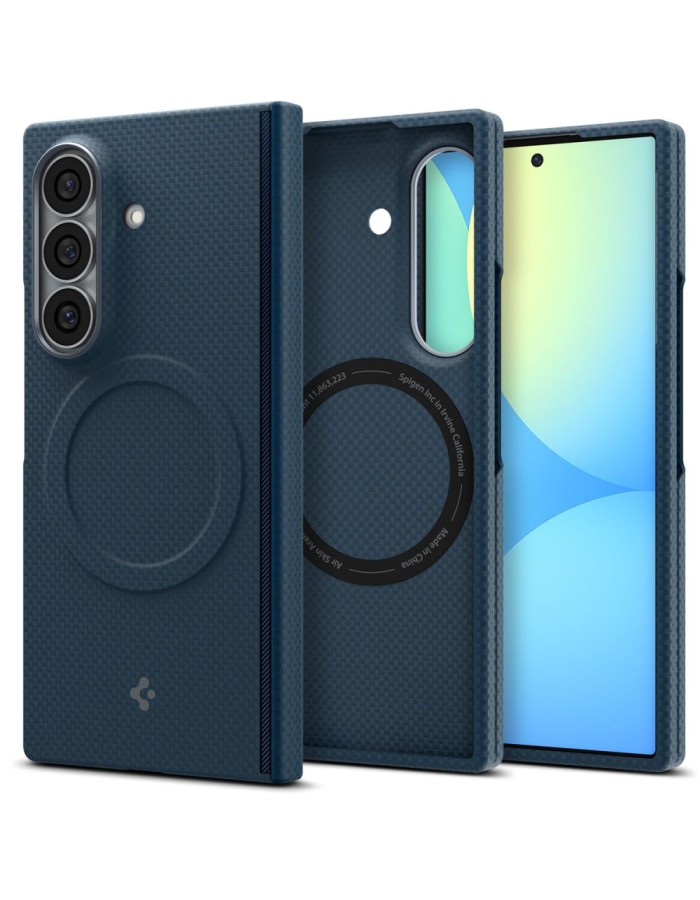 Spigen AirSkin Aramid MagFit MagSafe Case for Samsung Galaxy Z Fold 8 Ultra - Navy Blue