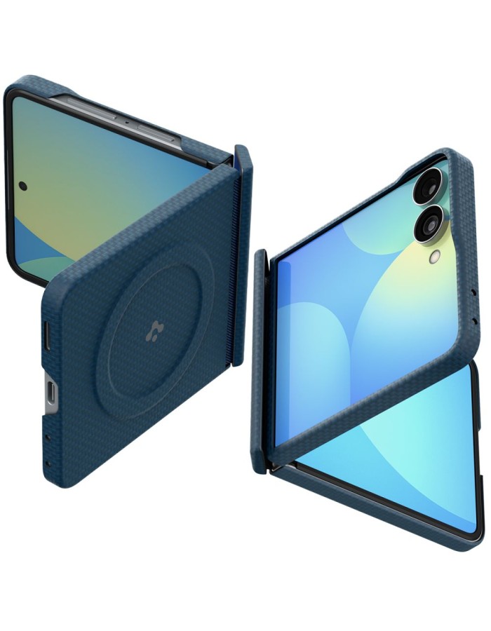 Spigen AirSkin Aramid MagFit MagSafe Case for Samsung Galaxy Z Flip 8 - Navy Blue